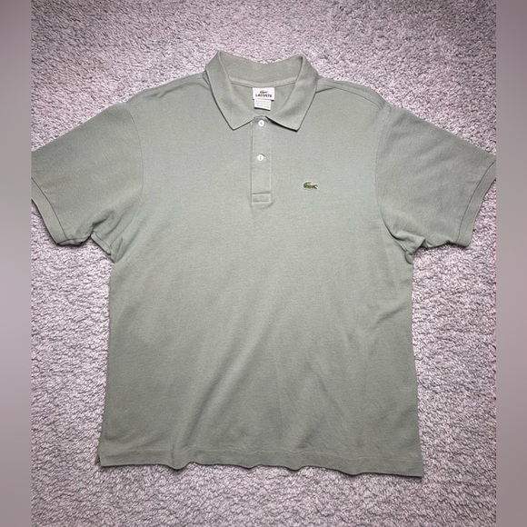 Lacoste Shirt Mens 7 Polo Mother of Pearl Buttons Crocodile Preppy Classic Clean - Picture 1 of 5